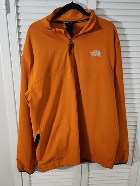 The North Face Orange Lightweight Quarter-Zip Performance Jacket